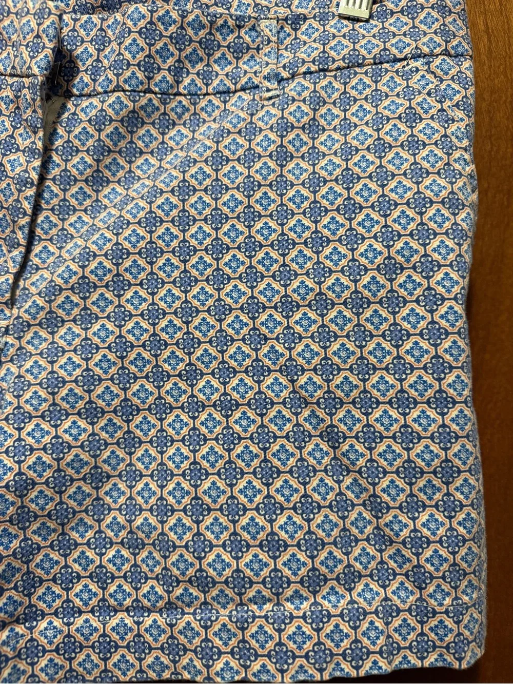 Blue Geometric Print Women’s Shorts